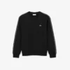 Sweatshirt aus Fleece mit Streifenbündchen