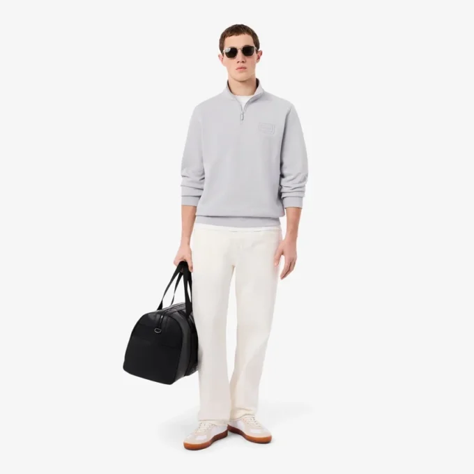 Sweatshirt mit hohem Kragen und Reißverschluss