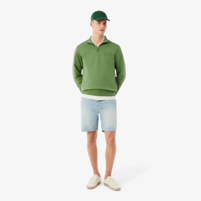 Sweatshirt mit hohem Kragen und Reißverschluss