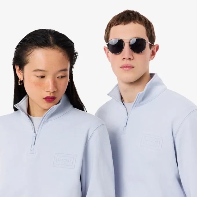 Sweatshirt mit hohem Kragen und Reißverschluss