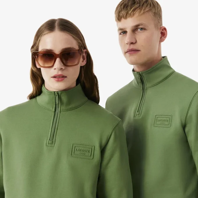Sweatshirt mit hohem Kragen und Reißverschluss
