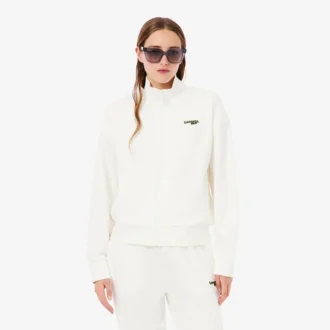 Sweatshirt mit Reißverschluss und Logo in lockerer Passform