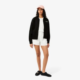 Sweatshirt mit Reißverschluss und Logo in lockerer Passform