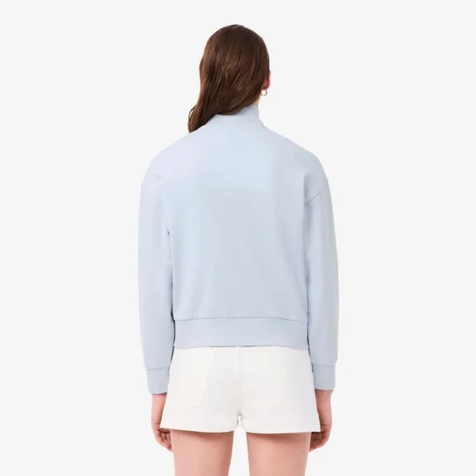 Sweatshirt mit Reißverschluss und Logo in lockerer Passform