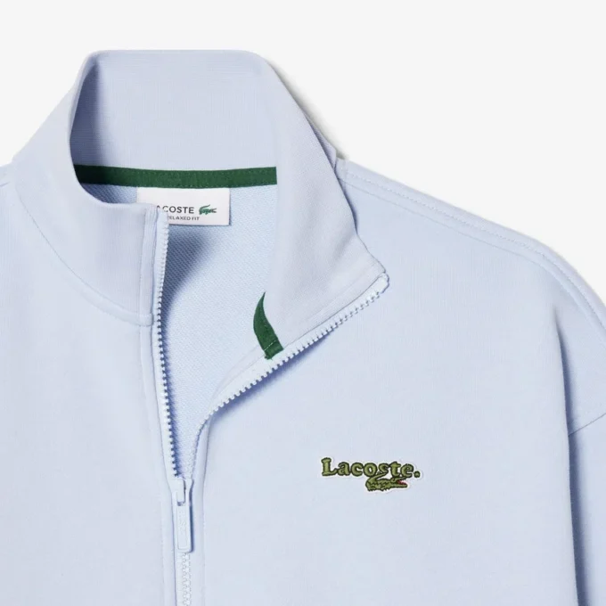 Sweatshirt mit Reißverschluss und Logo in lockerer Passform