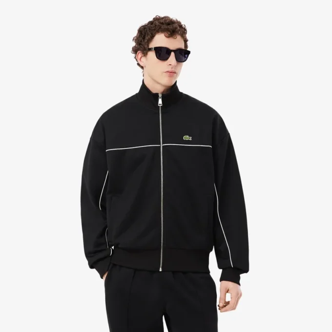 Sweatshirt mit Reißverschluss und Zierakzent