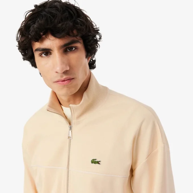 Sweatshirt mit Reißverschluss und Zierakzent