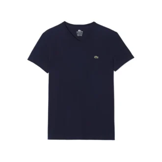 T-Shirt mit V-Ausschnitt aus Pima-Baumwolle