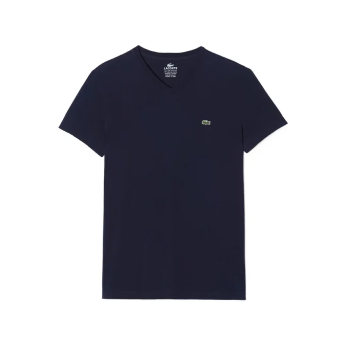 T-Shirt mit V-Ausschnitt aus Pima-Baumwolle