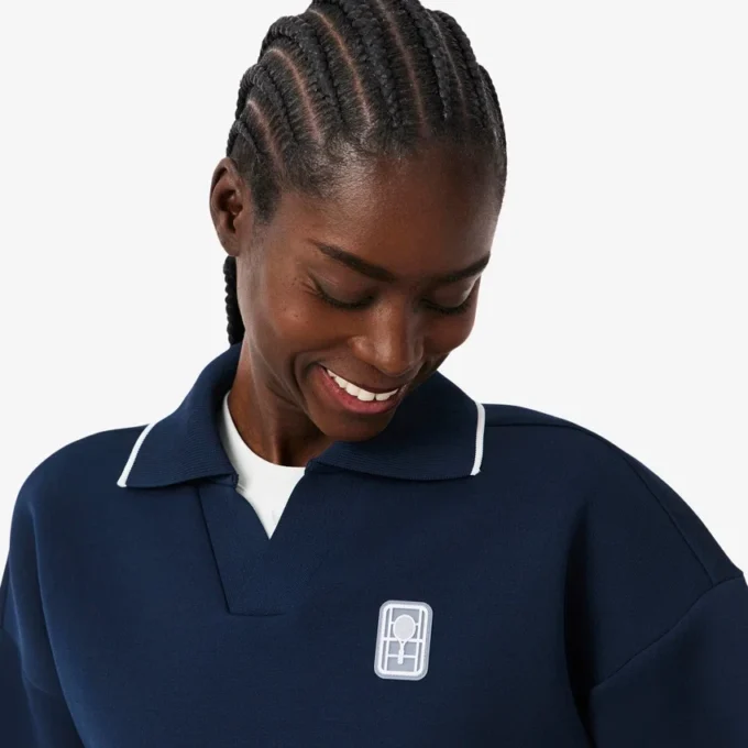 Tennis Heritage Polo-Kragen-Sweatshirt