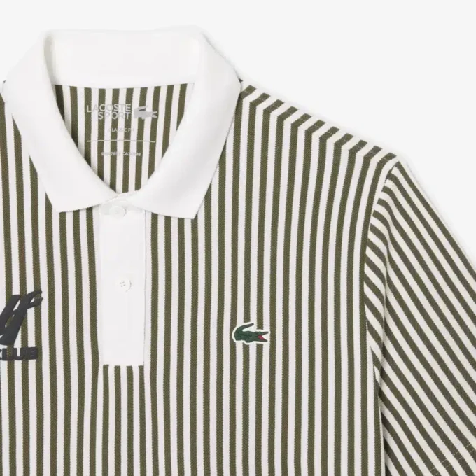 Thermoregulierendes gestreiftes Golf-Poloshirt für Herren