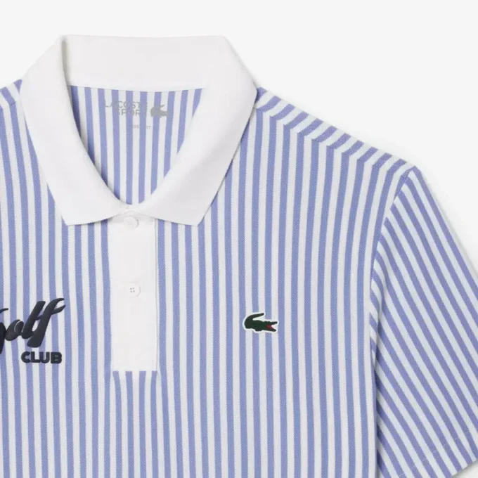 Thermoregulierendes gestreiftes Golf-Poloshirt für Herren