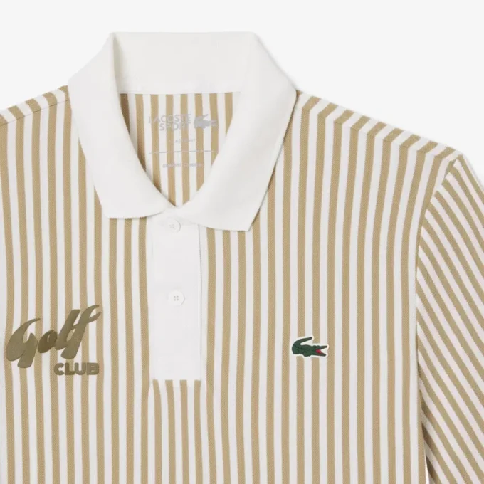 Thermoregulierendes gestreiftes Golf-Poloshirt für Herren