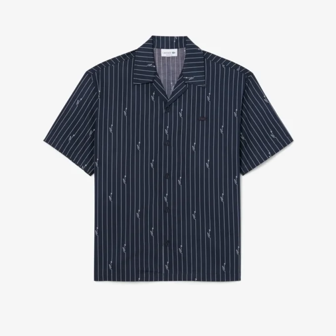 Twill-Hemd mit Print in lockerer Passform
