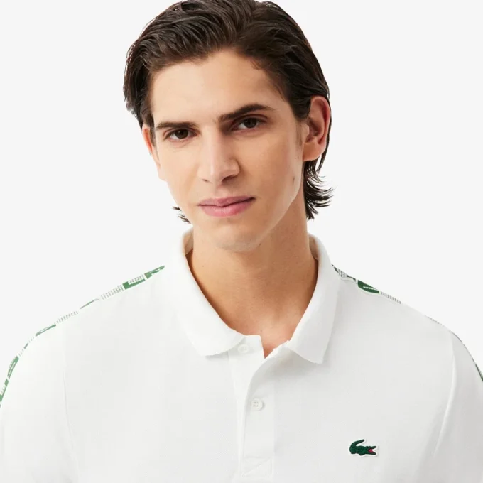 Ultra Dry Branded Stripe Tennis-Poloshirt für Herren