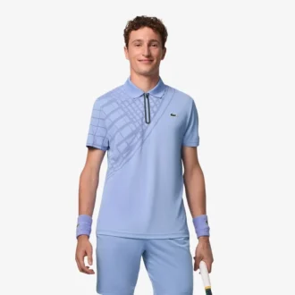 Ultra Dry Printed Slim Fit Tennis-Poloshirt für Herren