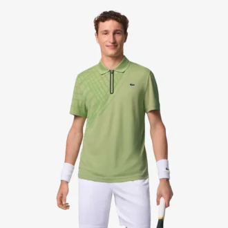 Ultra Dry Printed Slim Fit Tennis-Poloshirt für Herren