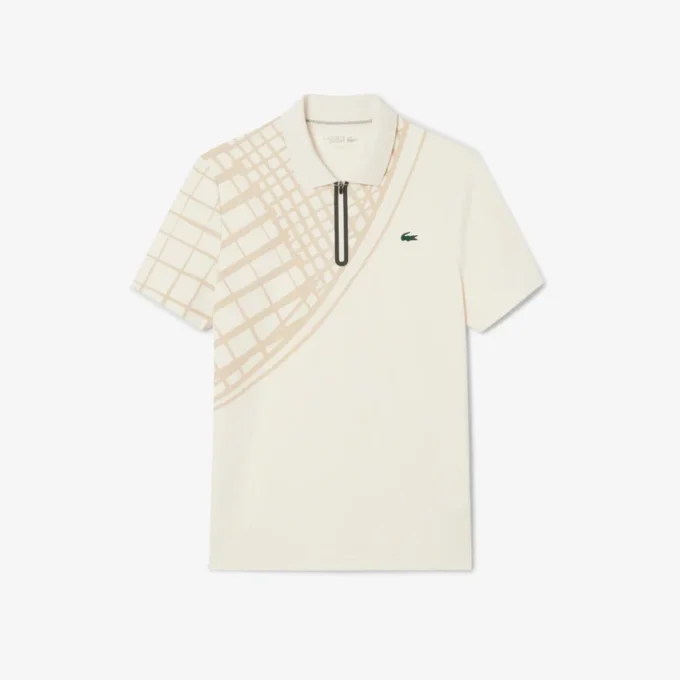 Ultra Dry Printed Slim Fit Tennis-Poloshirt für Herren