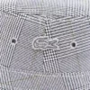 Unisex-Bucket-Mütze aus doppelseitigem Baumwoll-Karomuster