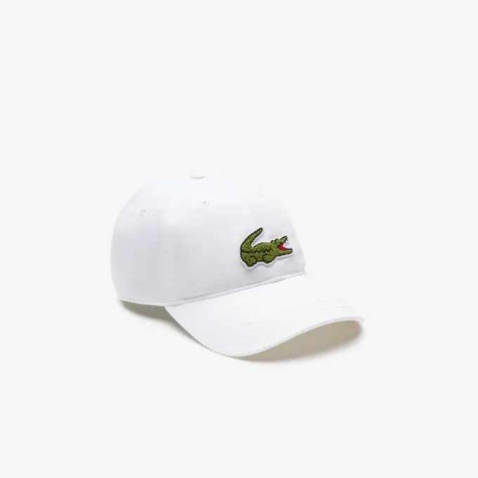 Unisex-Kappe aus Baumwolltwill mit Krokodil-Emblem