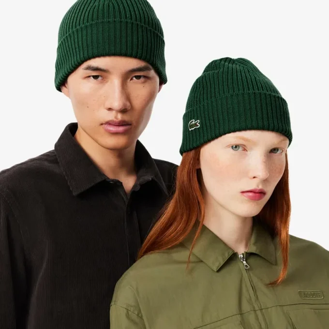 Unisex-Mütze aus gerippter, gebürsteter Wolle