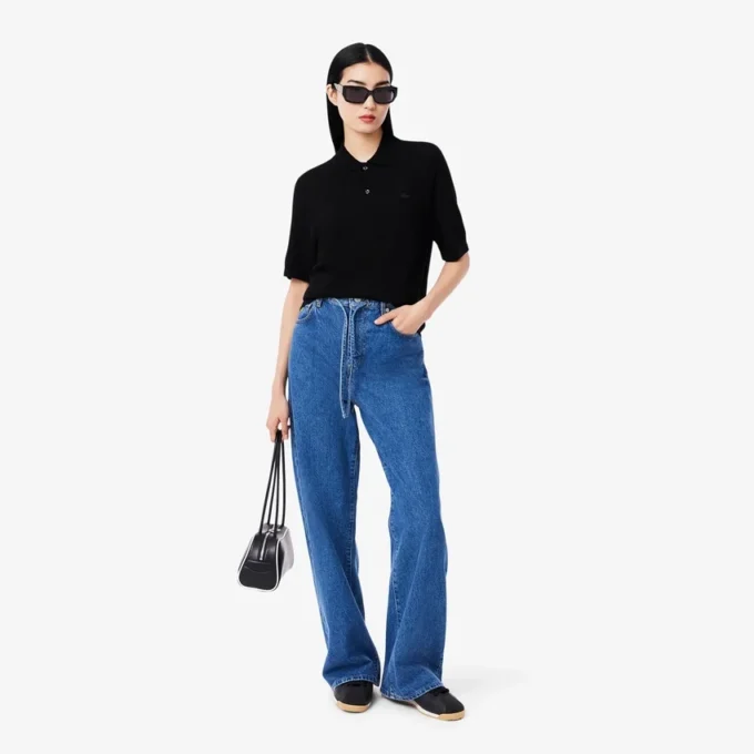 Unisex-Poloshirt aus Merinowolle mit kurzen Ärmeln