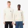 Unisex-Pullover aus gerippter Baumwolle mit Emblem