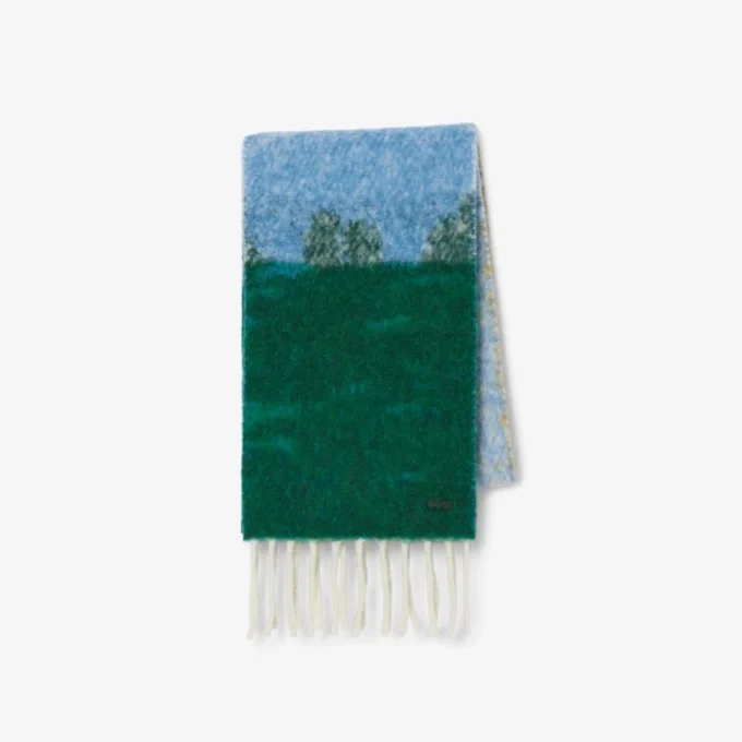 Unisex-Schal aus Alpakawolle mit Landschaftsmotiv
