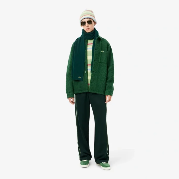 Unisex-Schal aus gerippter Wolle
