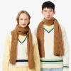 Unisex-Schal aus gerippter Wolle