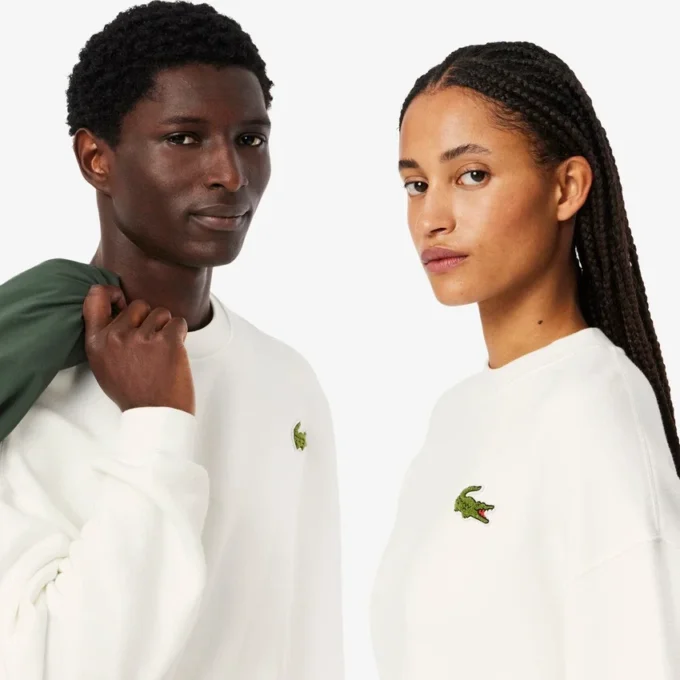 Unisex-Sweatshirt aus Fleece mit lockerer Passform und Emblem