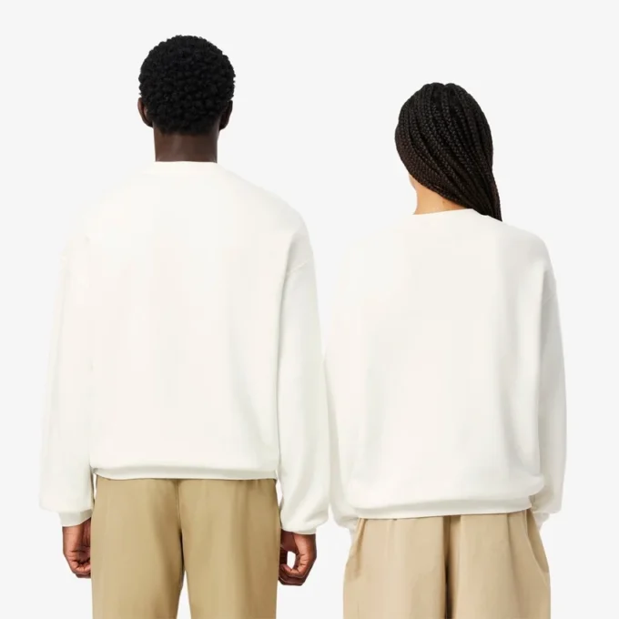 Unisex-Sweatshirt aus Fleece mit lockerer Passform und Emblem