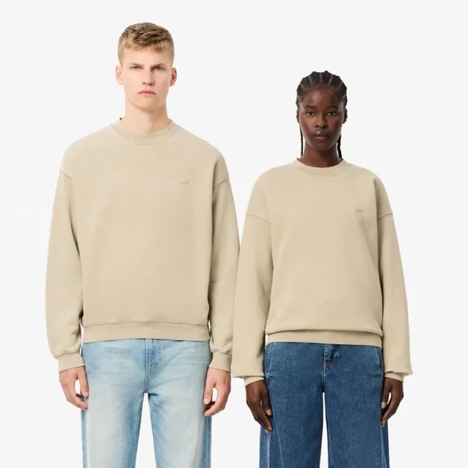 Unisex-Sweatshirt aus Fleece mit lockerer Passform und Washed-Effekt