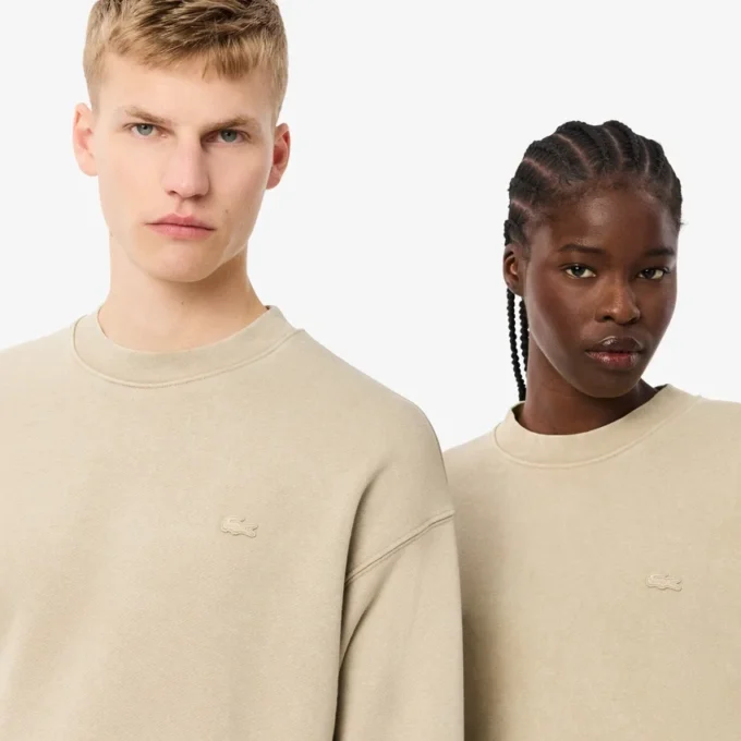 Unisex-Sweatshirt aus Fleece mit lockerer Passform und Washed-Effekt