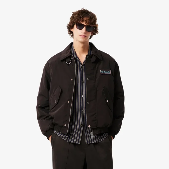 Wasserabweisende Herren-Aviator-Jacke mit Emblem