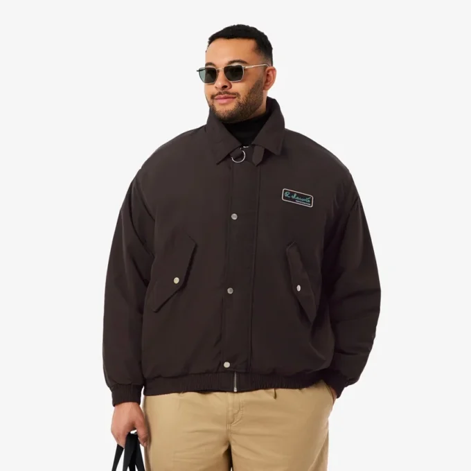Wasserabweisende Herren-Aviator-Jacke mit Emblem