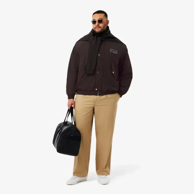 Wasserabweisende Herren-Aviator-Jacke mit Emblem