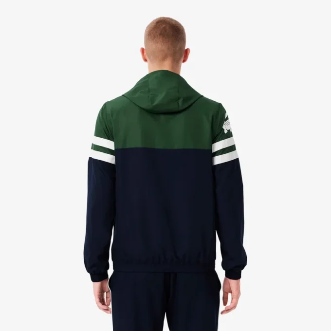 Wasserabweisende Herren-Tennisjacke mit Kapuze