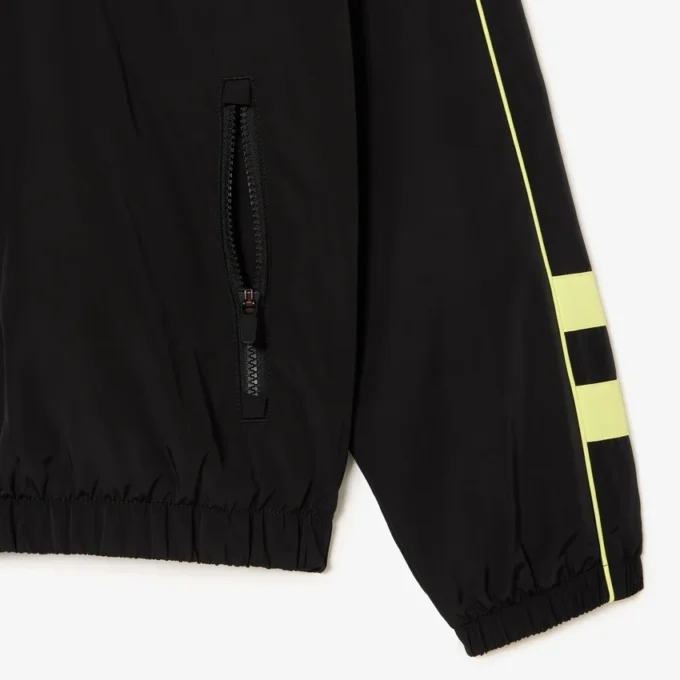 Wasserabweisende Herrenjacke mit Reißverschluss und Kontrastdetails