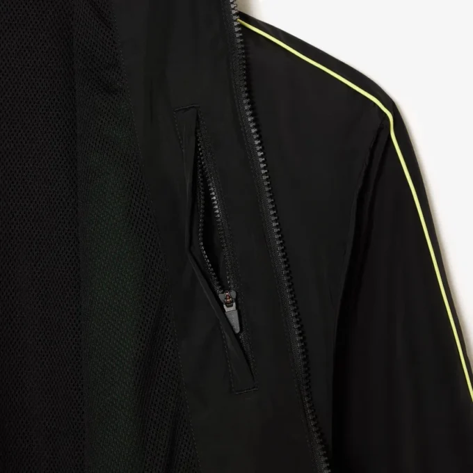 Wasserabweisende Herrenjacke mit Reißverschluss und Kontrastdetails