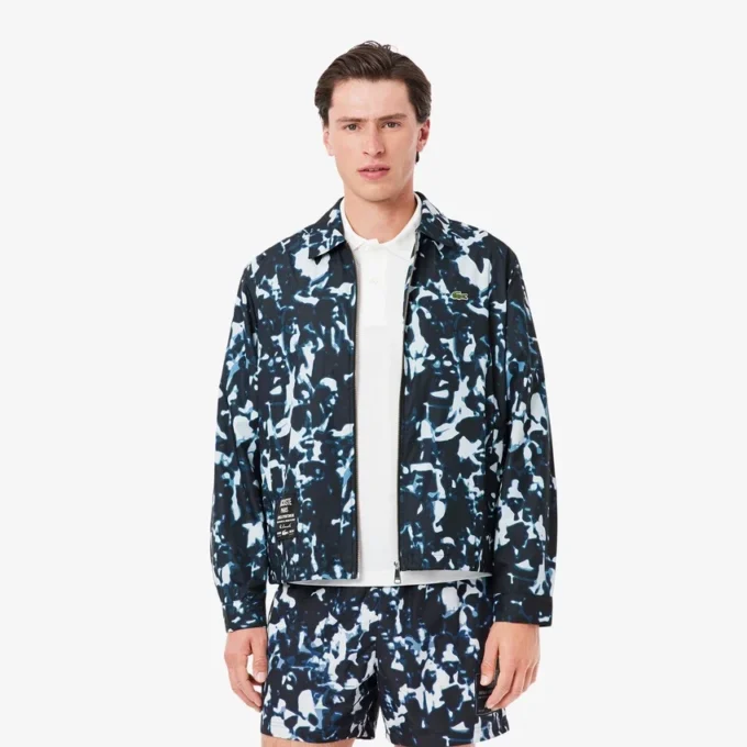 Wasserabweisende Windjacke für Herren mit Print-Motiv