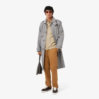 Wasserabweisender karierter Trenchcoat für Herren