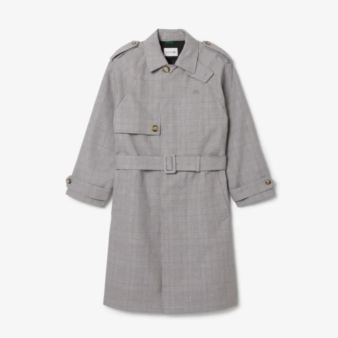 Wasserabweisender karierter Trenchcoat für Herren