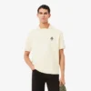 Weit geschnittenes Fleece-Poloshirt mit Emblem