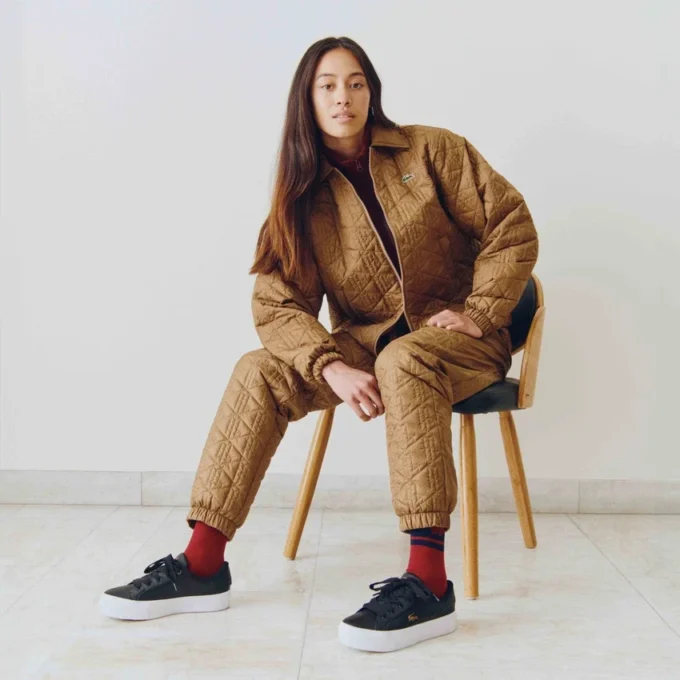 Ziane Plateau-Sneaker aus Leder für Damen